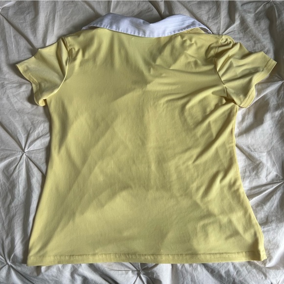 Vintage Brody Myles Womens Small Yellow Sleeveless Collared Top - Picture 5 of 5